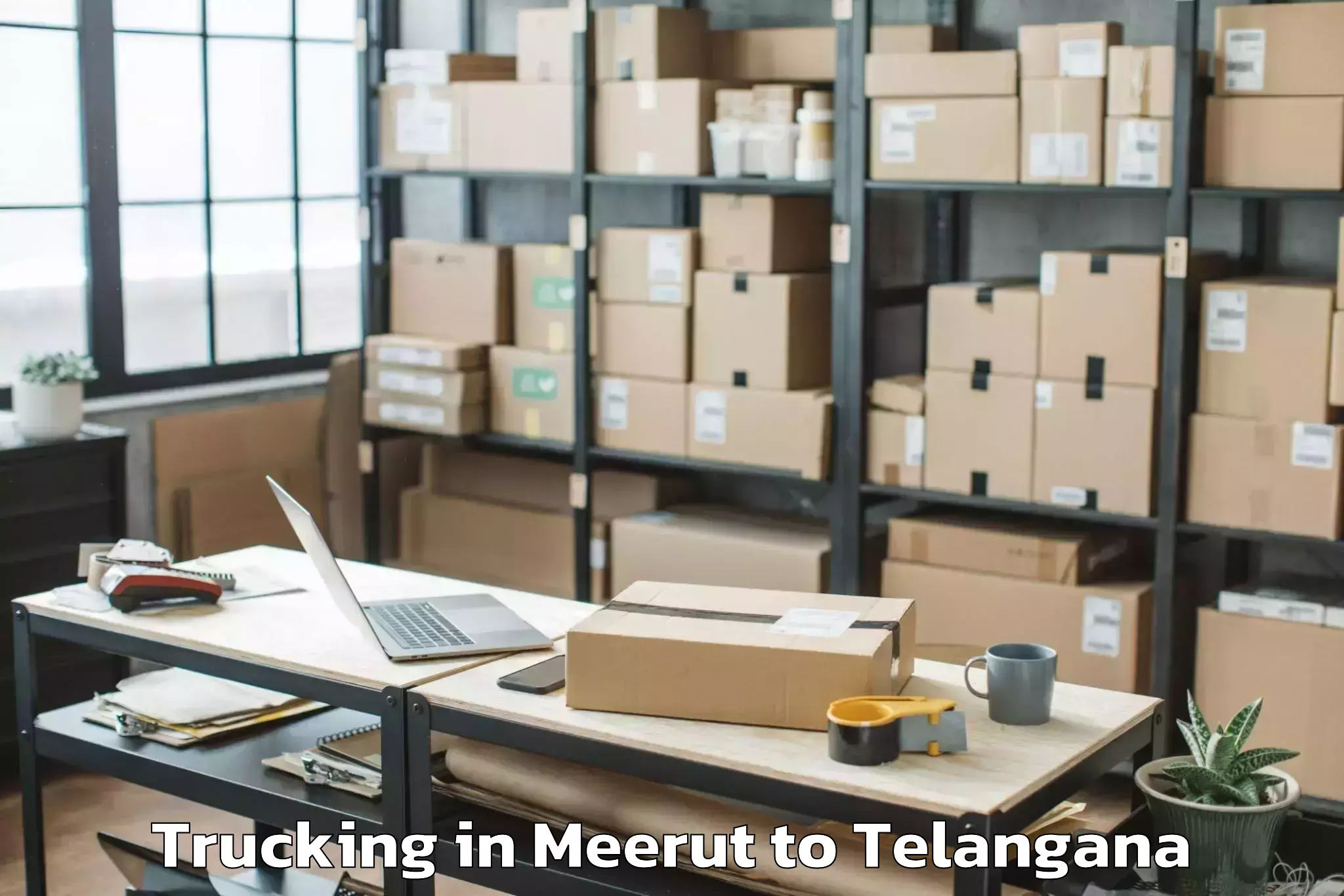 Leading Meerut to Nampally Trucking Provider